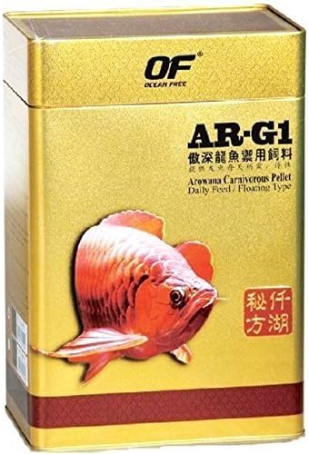 Ocean Free AR-G1 250 G | Arowana Carnivorous Pellet | Arowana Fish Food | Floating Type | Happy Fins,All Life Stages