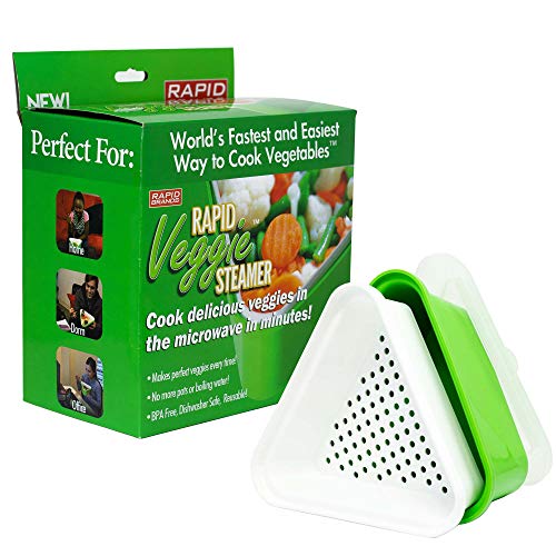 Jen Widerstrom Rapid Veggie Steamer | Microwave Fresh & Frozen Vegetables in Less Than 4 Minutes | Perfect for Dorm, Small Kitchen, or Office | Dishwasher-Safe, Microwaveable, BPA-Free