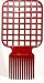 PAPE, Afro & Twist Comb (Red)-Barber Favored, Two in One as it is both an Afro and twisting comb