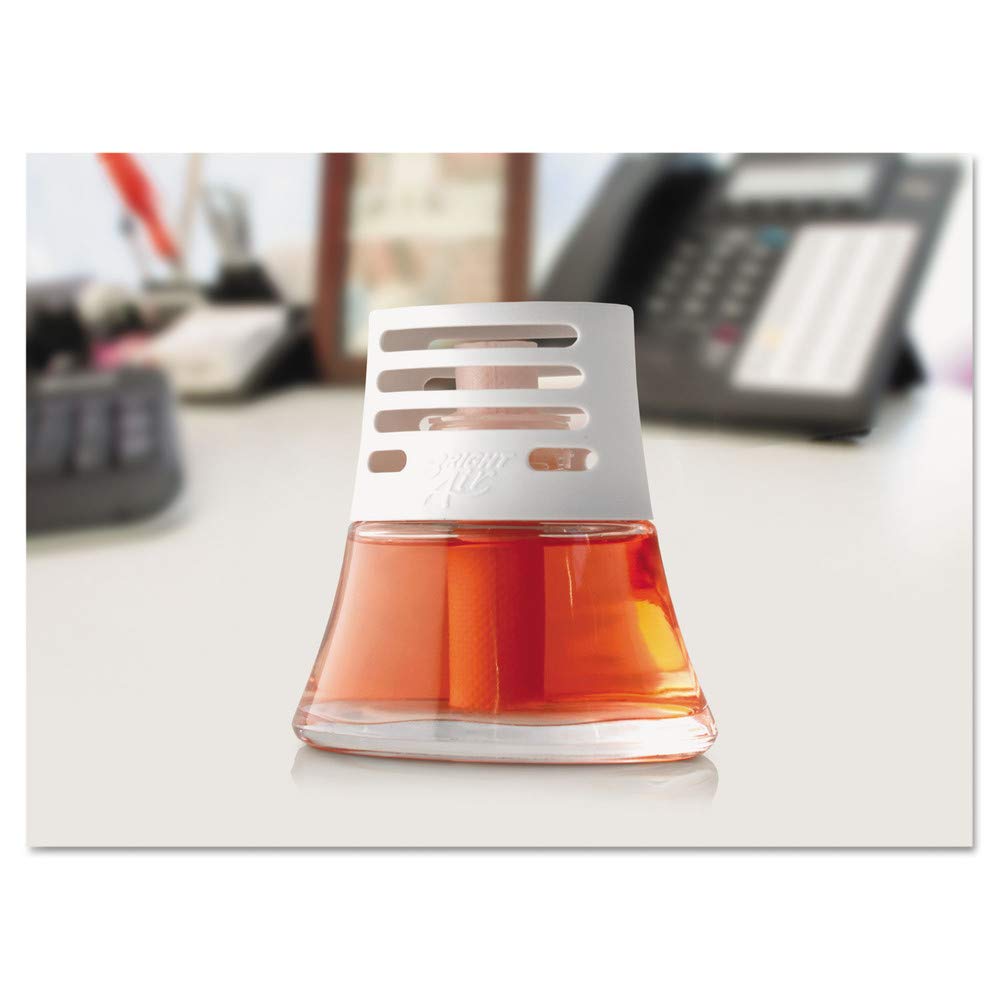 BRIGHT Air Scented Oil Air Freshener, Hawaiian Blossoms And Papaya, Orange, 2.5 Oz, 6/carton