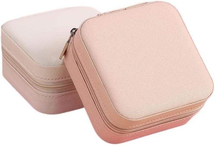 Miniatura 3 de Joyero Caja De Almacenamiento De Joyería Portátil De Cuero, Mini Organizador De Joyas, Exhibición De Joyas De Viaje, Estuche Con Cremallera, 1