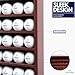 Solentra 49 Golf Ball Display Case, Wooden Wall-Display or Freestanding Rack with Tiered Shelves for Golf Ball Collections