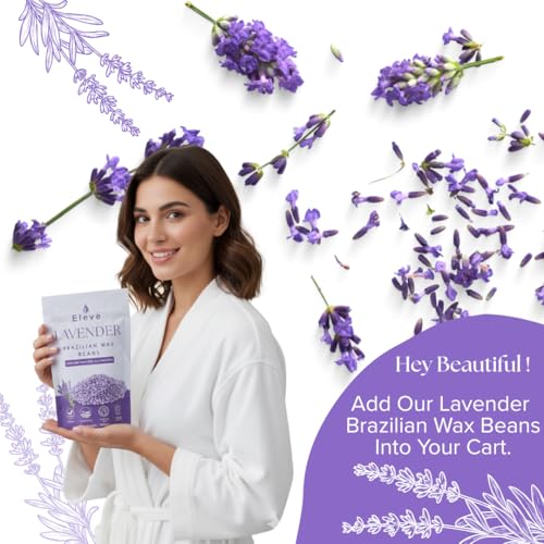 Image of Eleve Brazilian Stripless Painless Hair Removal Wax For Men & Women| Quick & Easy Tan Removal Waxing For Face, Armpit & Bikini Areas Wax Beans, Wax For Men & Women (Lavender) (200g)