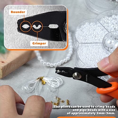 LEONTOOL Mini Bead Crimping Pliers 5 Inches Bead Crimper Tools 2 Notches for Jewelry Making Jewelry Crimping Tool Bead Crimping Tool for 2mm & 3mm Beads and Micro Tubes Wire Craft DIY Projects - Image 3
