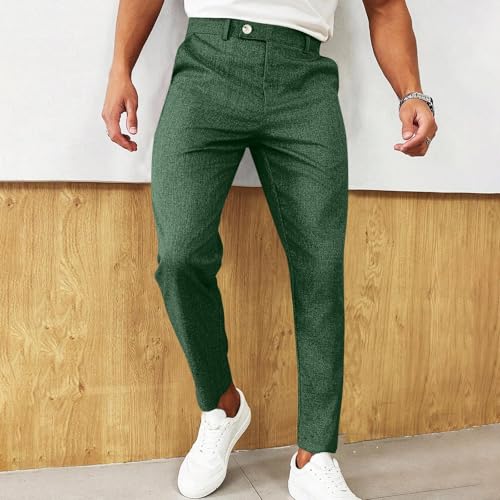 Hawyet Mens Tapered Casual Pants Ankle Length Stretchy Lightweight Breathable Summer Business Formal Pants2
