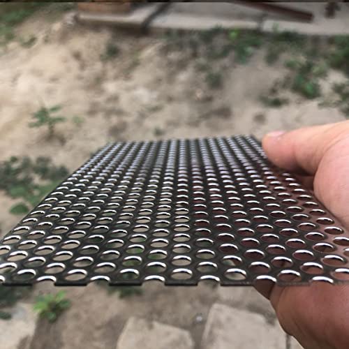 Fengyoo FENGYOO-CKB5MM Perforated Metal Sheets-Expanded & Perforated Sheets-Perforated Stainless Steel Sheet-20Ga 0.2 Inch Hole (About 5Mm 1/5")7.8 Inch X3.9 Inch-Metal Mesh Sheet thumb #5