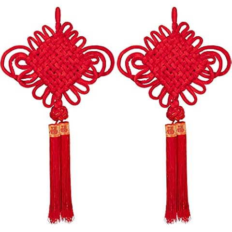 KI Store Borla China de Nudos Rojos para Colgar Cover