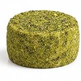 Fromage avec Pistache | Fromage au lait de chèvre et de brebis | Sicilienne typique | 450g | Affiné en croûte avec de l'huile d'olive et de la pistache