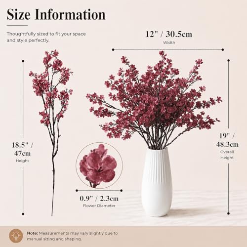 Image of Mandy's 6 Bundles Artificial Mauve Baby's Breath Flowers