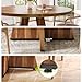 LITTLE TREE Round Dining Table for 4-6 People, 47 Inches Dining Room Table with Wooden Pedestal Base, Brown Dinner Tables, Circle Kitchen Tables for Dining Room, Kitchen, Living Room(Table Only)