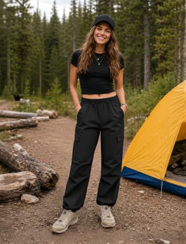 COPYLEAF Waterproof Hiking Cargo Pants Black