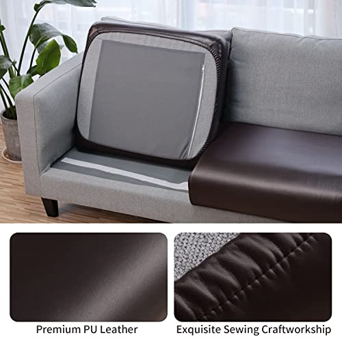 Fuloon SFZD16 Faux Leather Couch Cushion Slipcover thumb #3