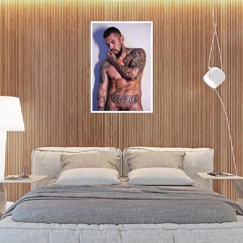 Enseal Male Model Poster Poster Tattood Men Canvas Prints Naked Man Poster Wall Art For Home Office Decorations Unframed 36 Inchx24 Inch thumb #4