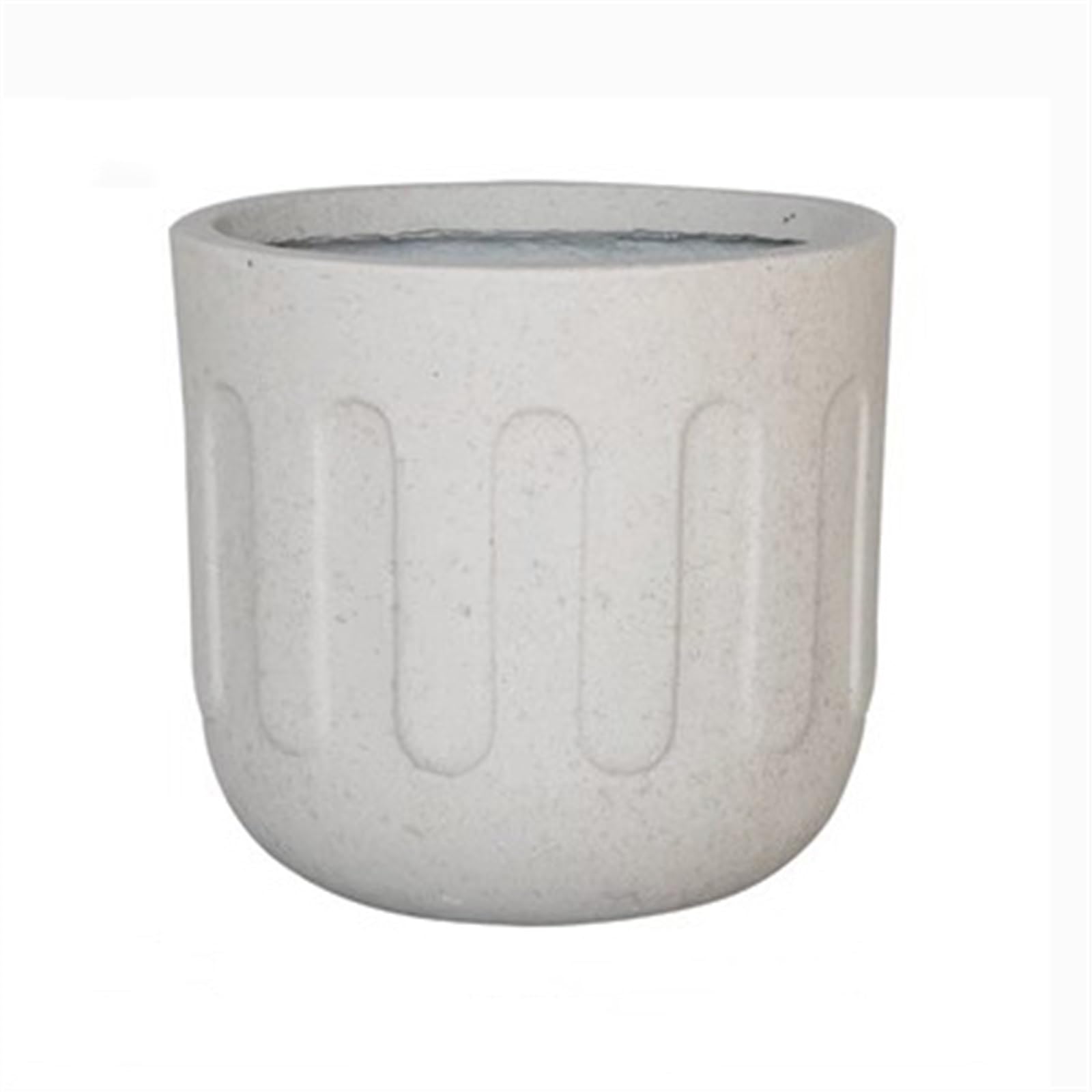 أواني الزهور الداخلية Simple Planters Cement Round Flower Pots Floor Indoor Large Green Plants Flowers Plant Living Room Balcony Decorative Bonsai(صغير)