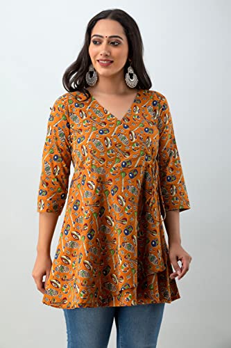 Image of feranoid Women Cotton Angrakha Kurti