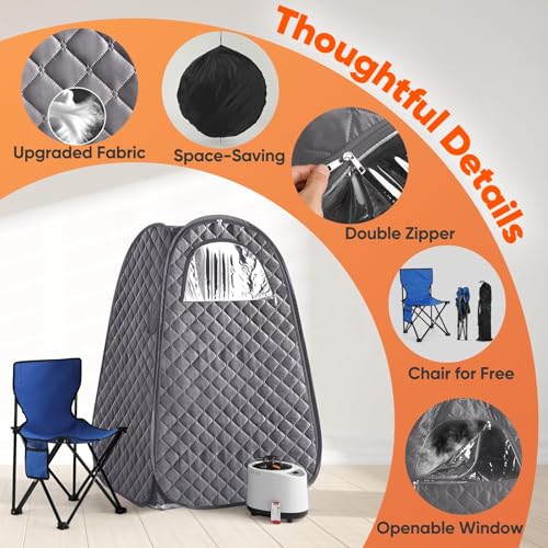 Personal Steam Sauna with Chair