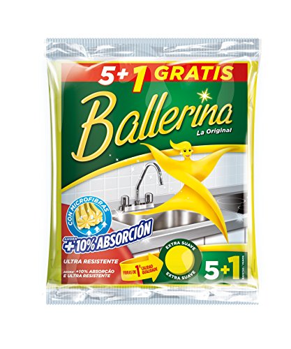 Ballerina Bayetas, color Amarilla - 6 unidades