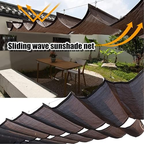 Voile d'ombrage de remplacement anti-chaleur pour pergola rétractable de terrasse