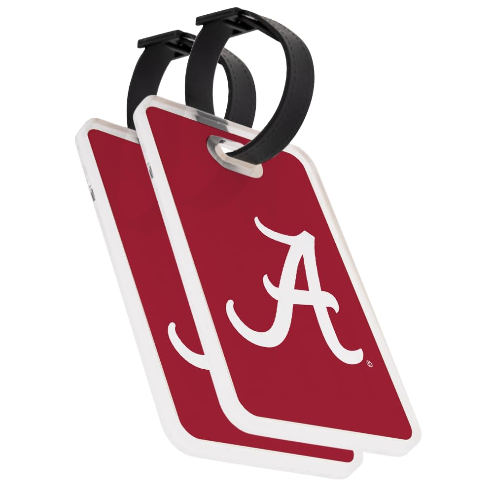 Desert Cactus University of Alabama Luggage Tag Official UA Crimson Tide 2 Pack Travel ID Label for Suitcases