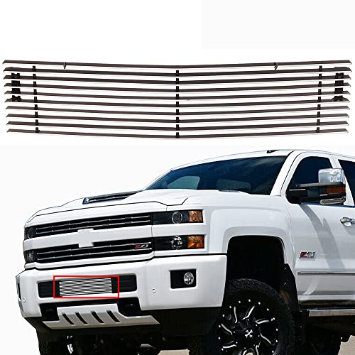 Chrome Grille For 2015-2019 Chevy Silverado 2500Hd 3500Hd Lower Bumper Grill Insert Aluminum Polished 16 17 18 #TOP2