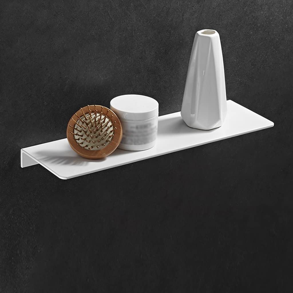 Étagère de rangement murale flottante en aluminium de 30cm sans perçage pour salle de bain