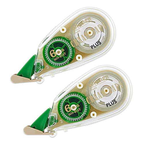 プラス 修正テープ ホワイパープチ クリームテープ 6mm WH-816Y 51-644 ×2