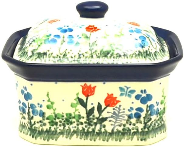 Polish Pottery Cake Box - Small - Tulip Horizon