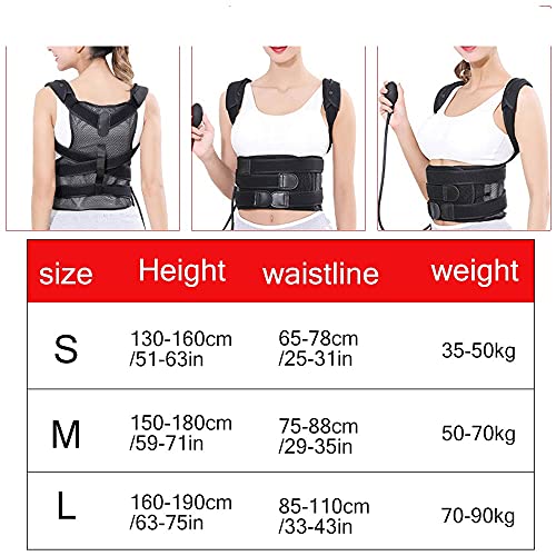 Yfdm Inflatable Back Posture Corrector And Inflatable Waist Support Brace Improve Bad Posture Relief For Students (Color : Black-Jojo's Bizarre Adventure1, Size : L For Weight 70-90Kg) #TOP5
