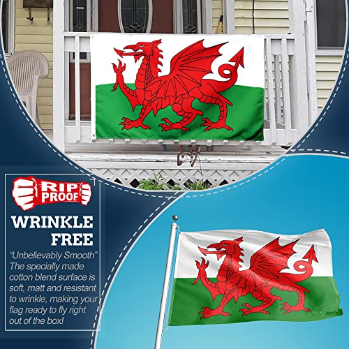 Anley Rip-Proof dupla face 3-Ply Wales Flag 3x5 Ft – Cabeçalho de lona e resistente a rugas – A mais