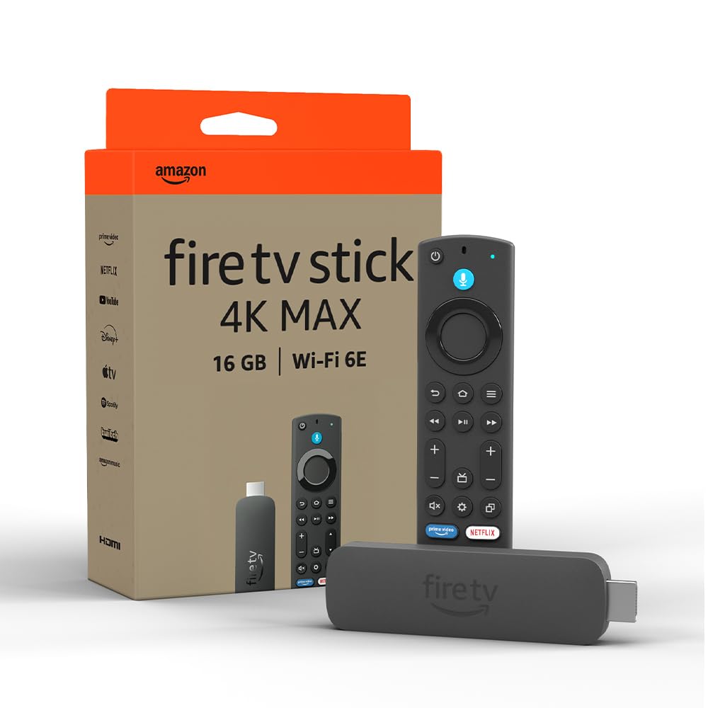 Fire TV Stick 4K Max di Amazon (Ultimo modello), Dispositivo per lo streaming con supporto per Wi-Fi 6E e modalità ambiente