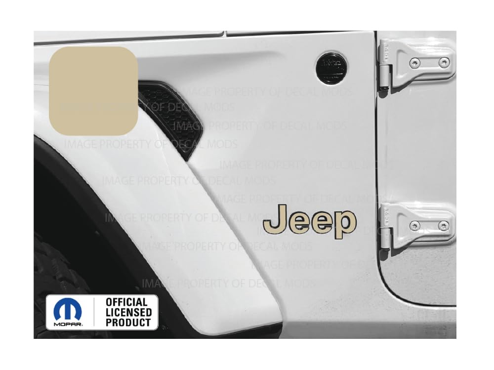 Decal Mods Fender Jeep Fender Flat Overlay Decal Graphic fits Jeep Wrangler JL/JT (2018-2024) (Set of 2) Tan CTAN | SJ8Z3