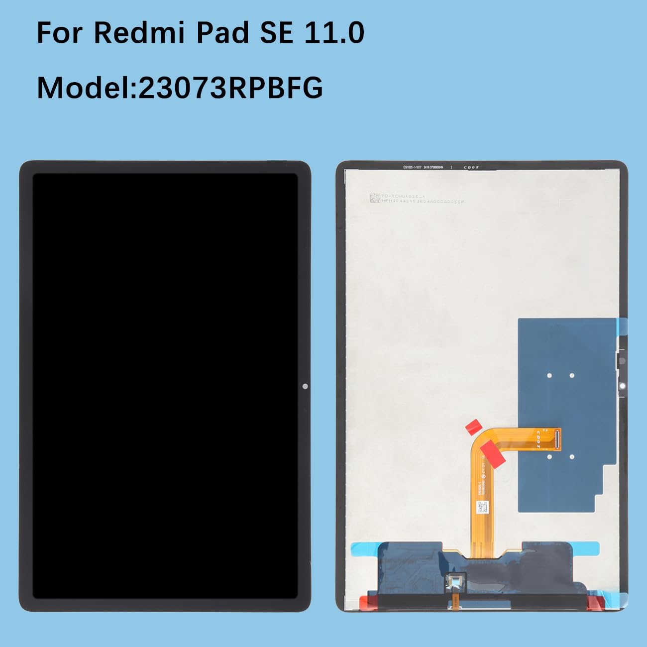 Écran d'affichage pour Xiaomi Redmi Pad SE 11" 23073RPBFG Écran LCD de rechange Kit de réparation (noir)