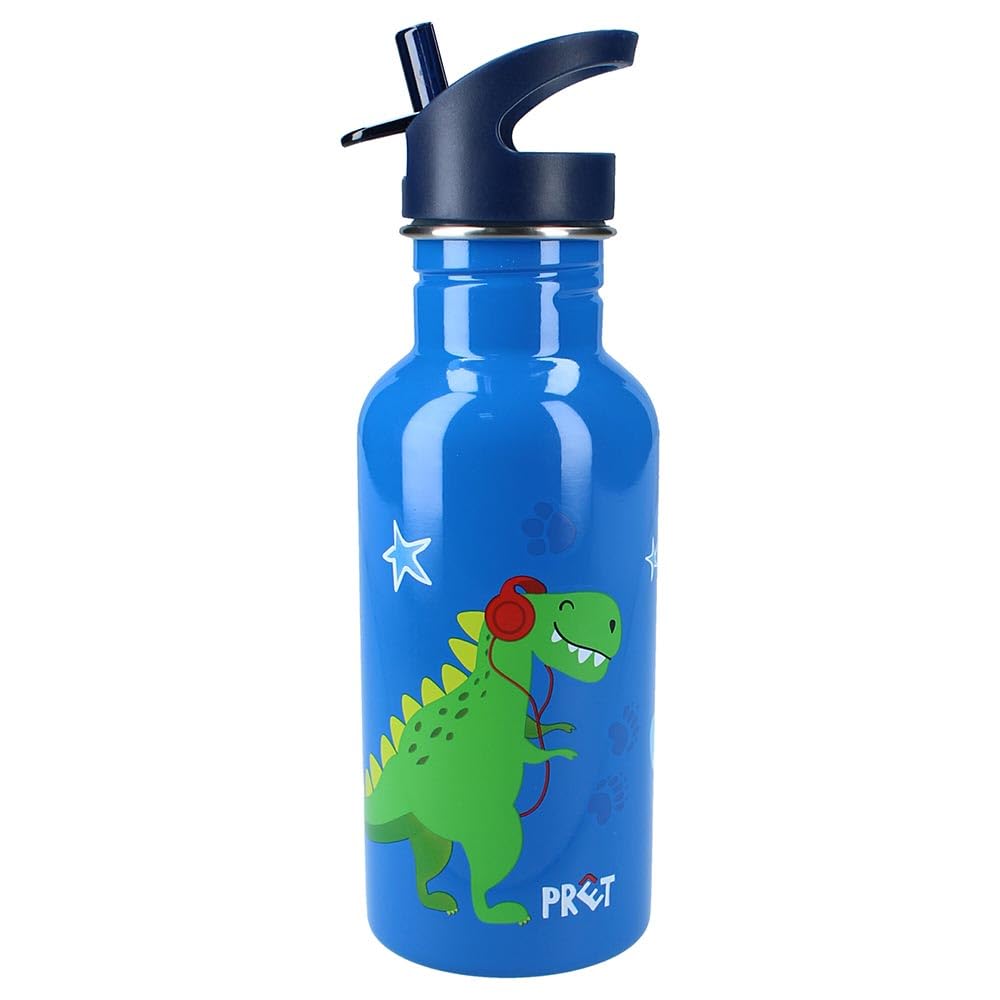 MNSRUU Dinosaurier Camouflage Wasserflasche - 20 Oz (600 Ml) Edelstahl Isoliert Mit Strohhalm
