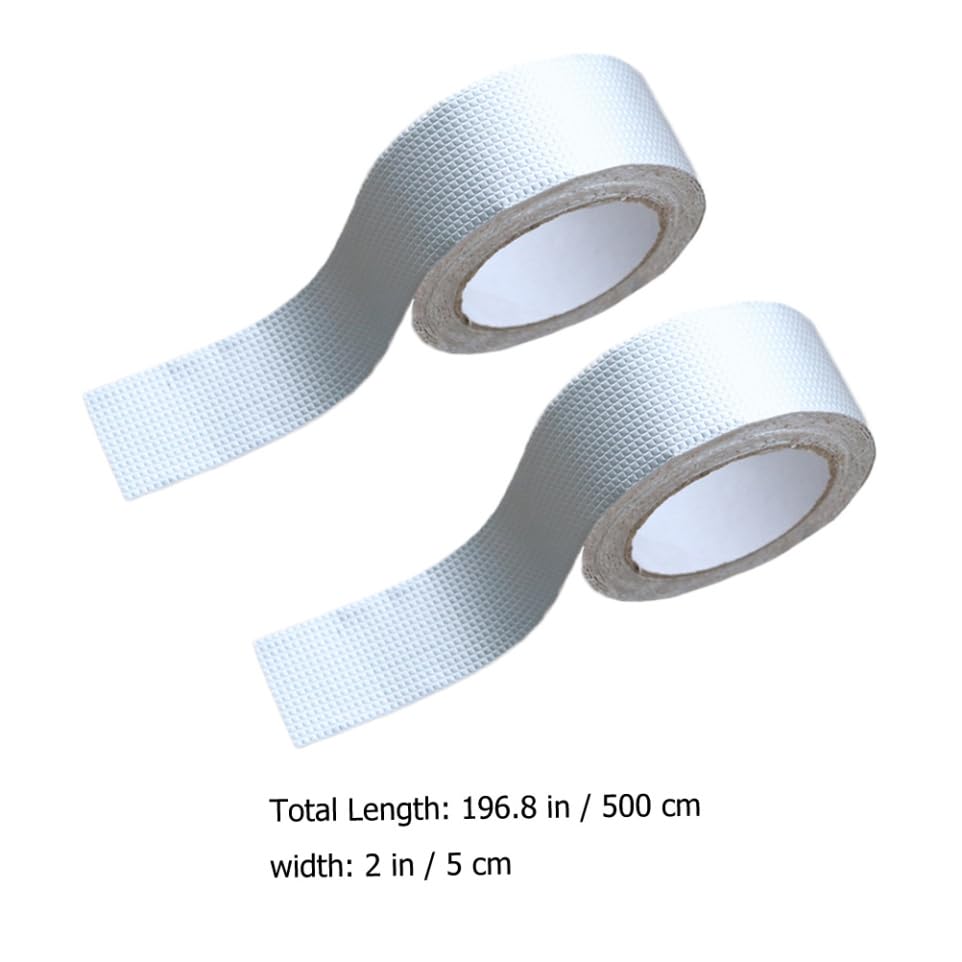 ULTECHNOVO 2pcs Aluminum Foil Butyl Tape Strong Leak Repair Roof Patching Sealant UV Resistant Weatherproof Tape for Rv Trailer Window Pipe