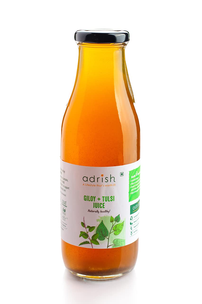Adrish Zerowaste Organic Giloy+Tulsi Juice 500 ml-picture-29
