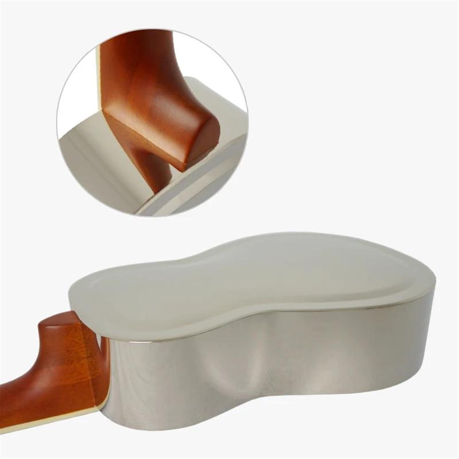 Ukulele Strumento Musicale Ukulele Da Concerto Ukulele Risonatore Con Corpo In Ottone Cromato E Finitura Lucida Con Custodia Rigida