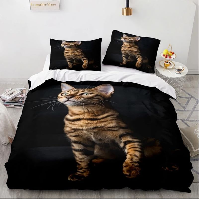 Housse de couette 90x190 motif animal noir pour transformer la chambre des enfants