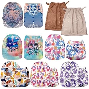 Mama Koala 1.0 Baby Cloth Diapers (160026) with 2 Pack Reusable and Washable Waterproof Pail Liners