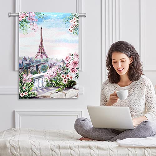 Drapeaux de jardin en polyester robuste et double face Tour Eiffel Paris - 6