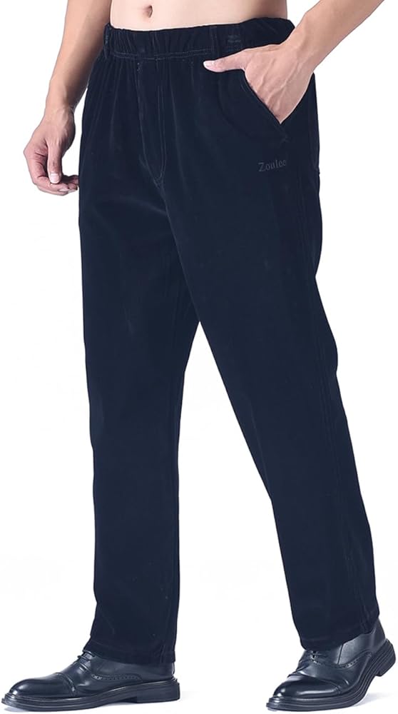 Amazon.com: Zoulee New Men's Elastic Waist Zip Fly with Button