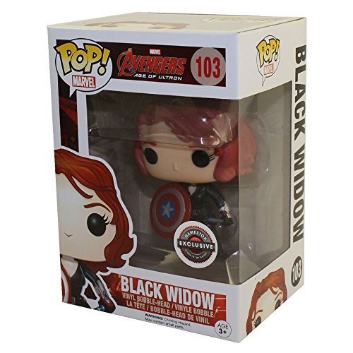 Funko Black Widow with Captain America's Shield (Marvel) Bobble Head Pop! Vinyl Figure by Funko - Used condition - US$48.00