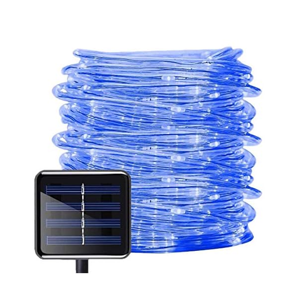 Iwinna Solar Lichterkette Aussen, 100 LEDs 39ft/12M Lichterkette Außen Wasserdicht KupferDraht 8 Modus Solarlichterkette…