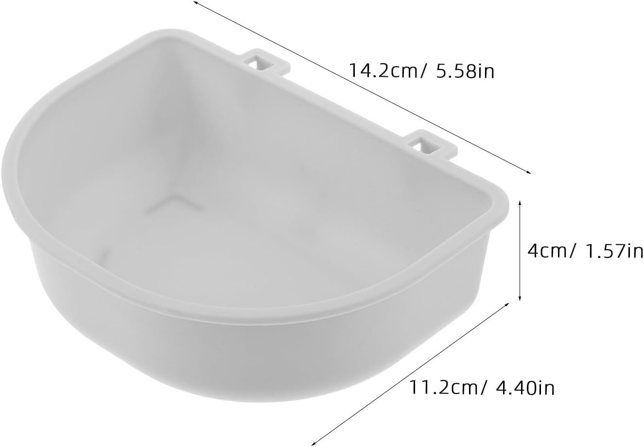 UPKOCH 15pcs Kennel Water Bowl: Pet Kennel Hanging Food Water Feeder Bowl Cage Coop Cup for Puppy Medium Dog Cat Rabbit Ferret Bird Grey