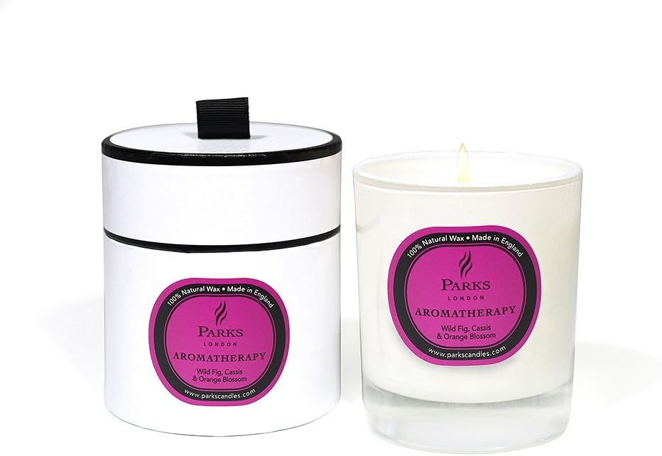 Parks Aromatherapy Natural Wax Candle, Wild Fig, Cassis & Orange Blossom, 235g, Giftboxed