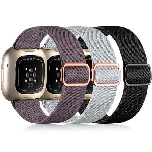Maledan Charm Bands Compatible for Fitbit Versa 3/Fitbit Sense/Versa 4/ Sense 2 Band Men Women, Breathable Sport Wristband Replacement Bands for Fitbit Versa 3 Watch and Fitbit Sense Smart Watch