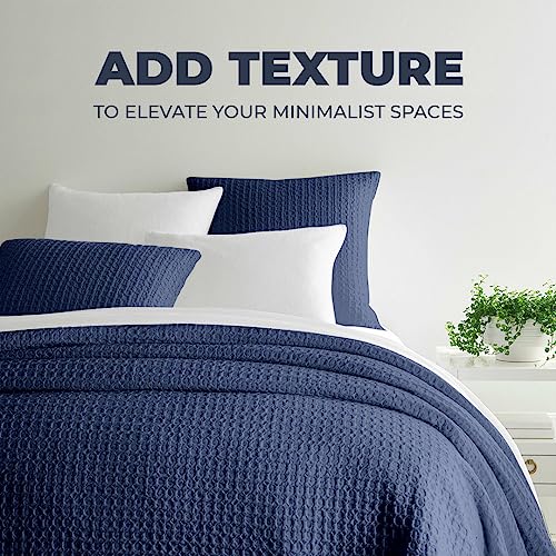 Sweave Waffle Weave Pillowcases King Size - Set Of 2 Pillow Shams - 20X37 Inches Ultra Soft, 100% Textured Cotton, Decorative Bed Pillow Covers For Home Decor- No Filling Included - Night Sky #TOP3