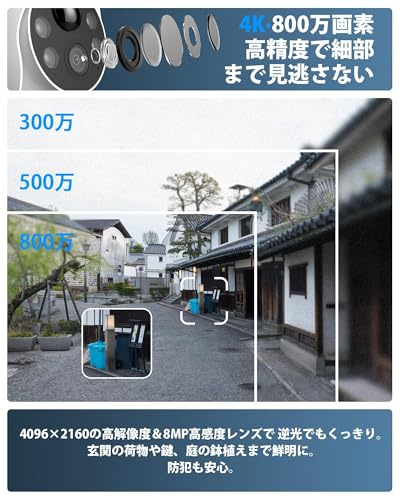 ANRAN 防犯カメラ 屋外 ソーラー 8MP の商品画像 3