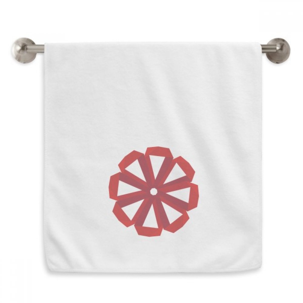Serviette débarbouillette Fleur de Noël rouge anti-irritation ultra absorbante 13x29 Pouces