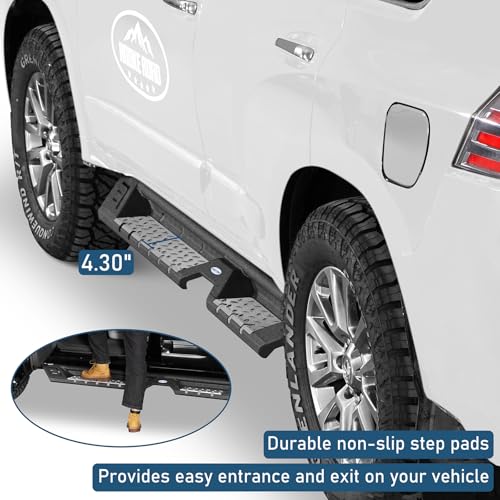 Estribos laterales para Lexus GX460 2010-2023 5.4 pulgadas negro miniatura 3
