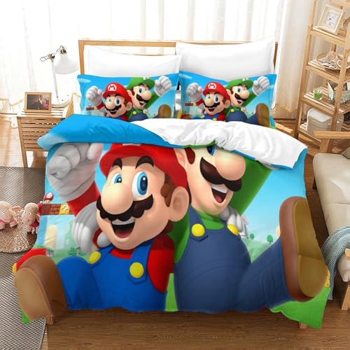 CCIZFMQ Mario Bros Juego De Sábanas Decorativas